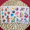 CM3T Tattoo Transfer 60 bysets süße kleine temporäre Tattoos für Kinder Mädchen Jungen Tiny Tiere Mermaid Unicorn Cartoon gefälschte Tattoo Aufkleber Gesicht Hände 240427