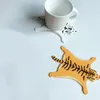 Tafelmatten schattige siliconen cartoon dier non-slip geïsoleerde kussen luipaard tijger placemat huis keuken accessoires