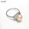 Cluster Rings 2024 Fashion Freshwater Pearl Finger For Women Jubileum Party Elegant Jewelry US Size #8