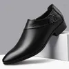 Zapatos casuales hombres de cuero PU formal Fiesta de la fiesta de la planta del tamaño de la oficina de bodas Oxford 38-50