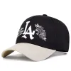 Softball Unisex LA Rose Embroidery Snapback Baseball Caps Spring and Autumn Outdoor Adjustable Casual Hats Sunscreen Hat