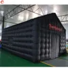 Outdoor Activities Free Air Ship Commercial Black Portable LED disco lighting mobile night club tent Inflatable Cube Party Tent with Light and Fogger