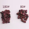 Bits 100 / 50pc Bandes de capuchon de ponçage pour la machine de manucure électrique 180/120/80 GRIT Nail Drill Grinding Bit Fichiers Pédicure Tool