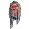 Sjalar 2023 broderi sjalar kvinnlig designer kvinnor vinter halsduk pashmina blommor bufandas foulard varm hijab wraps rese stenar d240426