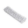 Party Decoratie 4Rows Glitter Diamant Mesh Roll Diy Tafel flesomslag Crystal Ribbons Rhineston Tule Event Birthday Wedding