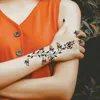 Tatuagem Transferência de tatuagem reutilizável Henna Tattoo Stêncil para manga de braço de mão Mehndi Stoncys Designs Modelo de pintura Modelo de pintura de tatuagem DIY