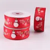 Party -Dekoration Schneemaner Muster Ribbon Weihnachten gefärbt für Seilbandpapier Farbbaum Ornamente 10mm