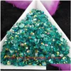 Rhinestones 10000 st påse SS12 M Color Jelly Ab Resin Crystal Flatback Super Glitter Nail Art Strass Wedding Decoration Beads Non 241C DHCLJ