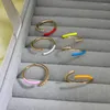 Cluster Rings Colorful Neon Enamel Open Adjusted Finger Ring Fashion Fluorescent Jewelry Rhinestones Women Birthday Gifts