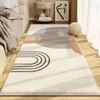 Carpets VIKAMA Simple Cream Style Imitation Cashmere Large Carpet Bedroom Bed Mat Living Room Sofa BlanketLovely Dirt Mat