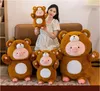 New Canned Pig Plush Toy Transforms into Lulu Pig Doll Little Cute Pig Doll Pillow Large Doll Wholesale