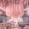 装飾的な花100cm結婚式のパーティー天井のセンターピース装飾シルクガーランド人工吊りwisteria for for home Garden Decor