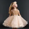 Robes de fille 2024 Childrens Princesse Robe de soirée à la mode Anniversaire de mariage Eid Filles filles robes de luxe Kids Elegant Vestidos