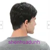 Xinqin peruka mens krótkie włosy czarne proste zmechanizowane chemiczne pokrycie głowicy z włókna chemicznego