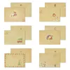 Party Decoration Christmas Vintage Kraft Paper Envelope Stationery Letter Pad Xmas Year Birthday Invitation Card