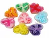 100sets 3pcSet Bath Bathing Corps Rose Flower Heart Face Careed Senced Soap Rose Petal avec boîte Couleurs de ruban 6990651