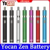 Autentisk Yocan Zen Battery E-cigarettsatser 510 Trådbatterier 650mAh Justerbar spänning C4-DE COIL WAX VAPORizer Vape Pen Kit
