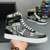 Designer Skate Sneakers Men Paisley High-Top Sneaker Platform Casual Shoes Lace-Up Runner Trainer EU38-46