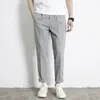 Pantalon masculin gmiixder pantalon à la mode printemps d'été drapey affaires décontractée longue hétérole la longueur de cheville polyvalente