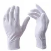 Gloves White Cotton Work Gloves Bulk for Dry Handling Film SPA Gloves Ceremonial High Stretch Gloves Household Cleaning Working Tools