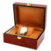 Custodie di lussuoso cuscino interno in legno chiusura in legno in metallo gioiello orologio per orologi per orologi vetrina Regalo da uomo 18.5x13.5x8.5cm