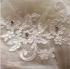 Wedding Hair Jewelry Short One Layer Waist Length Beaded Diamond Appliqued White Or Ivory Wedding Veil Bridal Veils With Comb