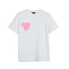 Designer Women's Heart Letter T Shirt Luxury Brand Clothing Shirt Airbrushed Loose Fashion Spring Summer Tide Men's and Women's Tops