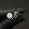 Mais vendido Instock Preço por atacado 925 Silver Iced Out Jóias Ear estudos VVs Moissanite Diamond Men Brincos de garanhão