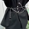 Womem Fashion Letter Letter Taiste Chain Refers Металлические двойные разменые цепи талии с печатью для подарочной вечеринки