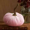 Party Decoration Velvet Pumpkins Fall DIY Handmade Super Soft Stuffed Small Artificial Cute Pumpkin Foam Halloween Thanksgiving Decor