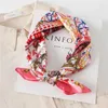 Bandanas Durag High quality printed silk scarf luxury brand womens 60 * 60cm square scarf spring/summer fashionable headscarf tie bag 240426