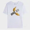 Camisetas masculinas de banana engraçada impressão gráfica vintage masculino algodão casual de gola curta