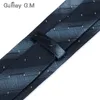 100 liens de cou en soie pour hommes Fashion Classic Jacquard rayé pour l'homme Blue Blue Navy Coldie Gift Party Stripe Tie 240412