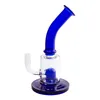 Healthy_Cigarette GB050 di circa 7,08 pollici di altezza blu in vetro blu tampone a piattaforma fumante tubo di fumogeni da fumogeni da mastro
