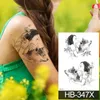 Tattoo Transfer Waterproof Temporary Tattoo Sticker Butterfly Flower Wing Fake Tatto Big Tatoo Tatouage Temporaire Back Chest for Women Girl 240426
