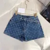 ファッションフルデニムレディースショーツレディース服パンツデザインパンツセクシーサマーショートデザイナーレターJBPBK