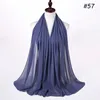 6pcs/Box Schwere Chiffon Hijab Schal Wrap Wrap Feste Farbschals Stirnband Muslim Hijabs mit Geschenkbox Headscarf Foulard Femme 240416