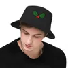 Berets holly liście i jagody Wzór w jasnozielonym wiadrze panama dzieci bob hats hip hop Fisherman Beach unisex czapki