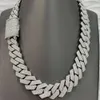 Deluxe Style Icy Moissanite Diamond Cuban Necklace Chain Fashion Jewelry Full Moissanite Men Cuabn Chain S925 Silver Necklace