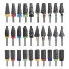 BITS 1st Black Ceramic Slipe Heads Nail Borr Bit Manicure Acrylic Removal Milling Cutter Electric Nail File Accessaries