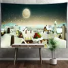 Tapices Crystal Christmas Tapestry Serie de escena de nieve Hanging Romantic Style Witchcraft Home Room Decor