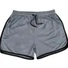 Underbyxor mäns shorts casual strand hem springa jogging sport gym fitness träning andas boxare sommar man