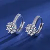 Étalon 925 Bijoux en argent sterling femme mode mignon minuscule cristal clair cz boucles d'oreilles cadeau pour filles adolescents dame cadeau d240426