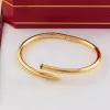 Luxury Titanium Steel Nail Armband Designer Fashion Märke smycken Armband Kvinnor Män bröllopsfestälskare smycken Valentins dag