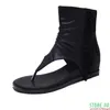 Zapatos casuales Europa y los Estados Unidos El estilo de verano Roma Mujeres Sandalias Bocas de pescado botas altas para