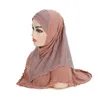 Bandanas Durag H076 Youth Girls Medium Size 65 * 60cm Bön pannband Muslim pannband Islamiskt pannband 240426