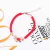 Bracelets de charme Broche rouge Migne Dog Lucky Bracelet Fashion For Women Family Lovers Friendship Gift Jewelry Wholesale