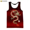 Herren -Tanktops 2023 Chinesische LOONG 3D -Druckweste Sommer Street Mode Sweater ärmellose Top Jungen Mädchen Cool Fashion Vest Topl2404