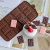 Moulds 12 Gird Chocolate Silicone Molds Fondant Waffles Baking Mould Candy Cake Biscuit Making Tools Kitchen Baking Accessories