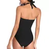 Costumi da bagno femminile sexy sexy senza schienale retrò in bikini abito da bagno nero